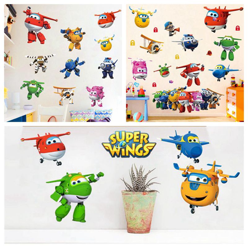 Baby Nursery Wallpaper - Hot Cartoon Super Vleugels Vervorming Vliegtuig