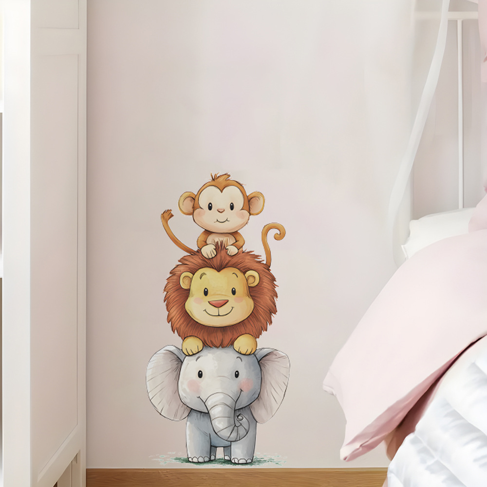 Baby Nursery Wallpaper - Leuke bosdieren muurstickers voor kamers babykamer