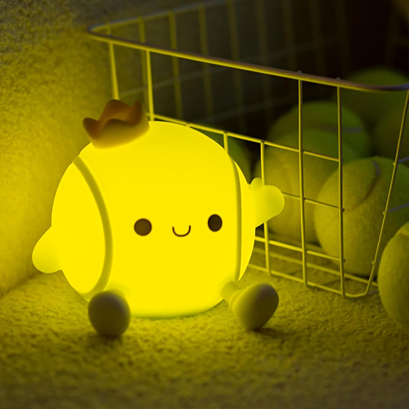 Baby Nursery Table - Schattig tennisnachtlampje Siliconen slaaplamp voor kinderkamer