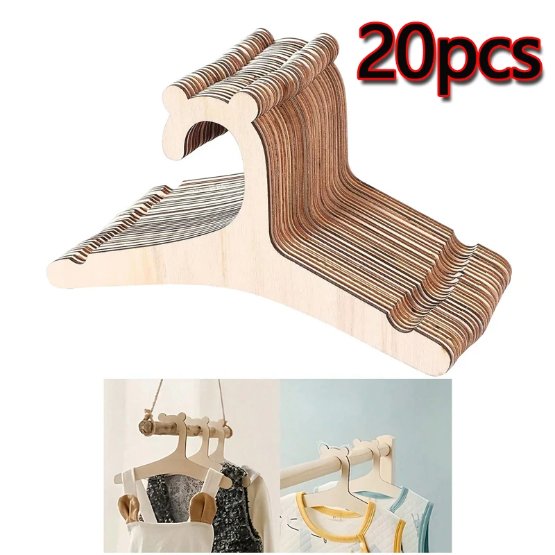 Baby Nursery Home - Yes5/10/20/50pcs Baby Kledingrek Schattige Beer Houten