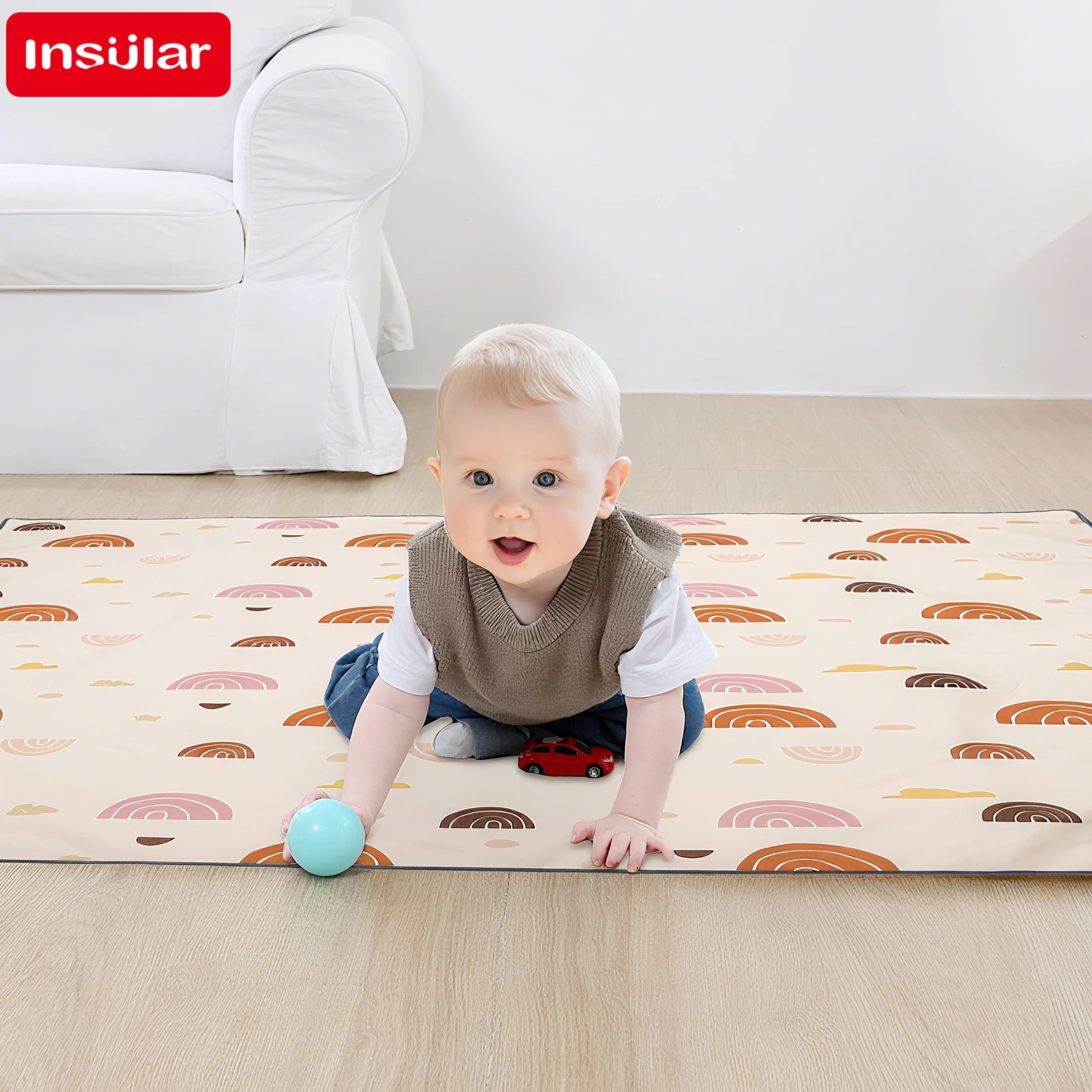 Baby Mattress Waterproof - INSULAR Kids Educatief Matras Opvouwbare Baby