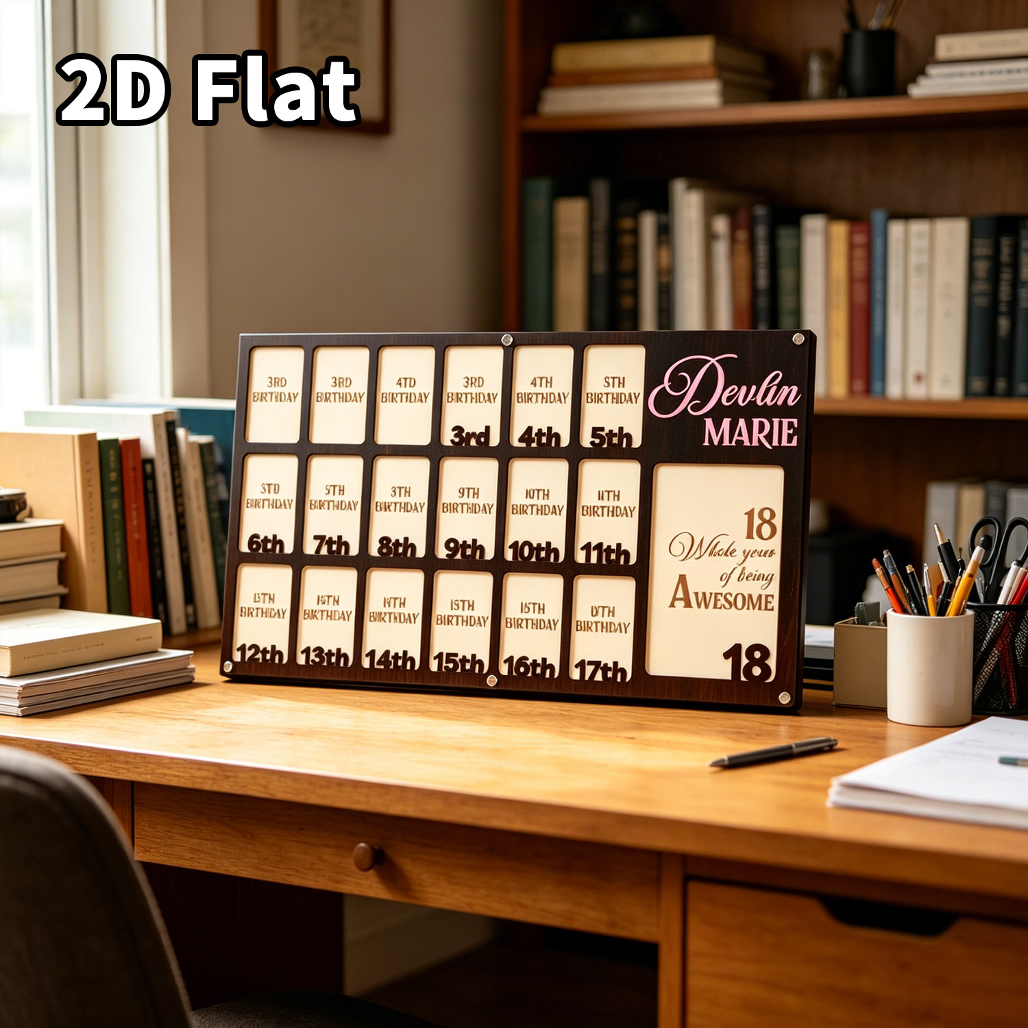 Baby Nursery In - 1Pc Custom Grade Fotolijst Houten Plaquette
