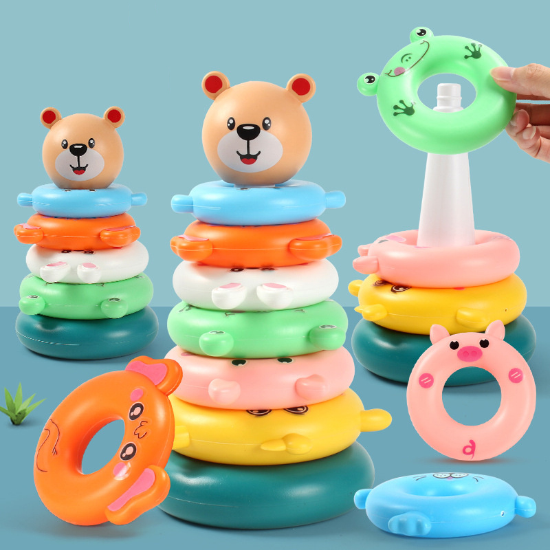 Baby Nursery Table - Regenboog Stapelen Ringtoren Montessori Educatief Babyspeelgoed