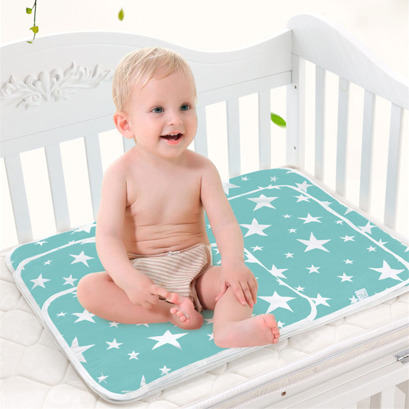 Baby Mattress Waterproof - Babycommode Draagbare Opvouwbare Pasgeboren Wasbare Waterdicht