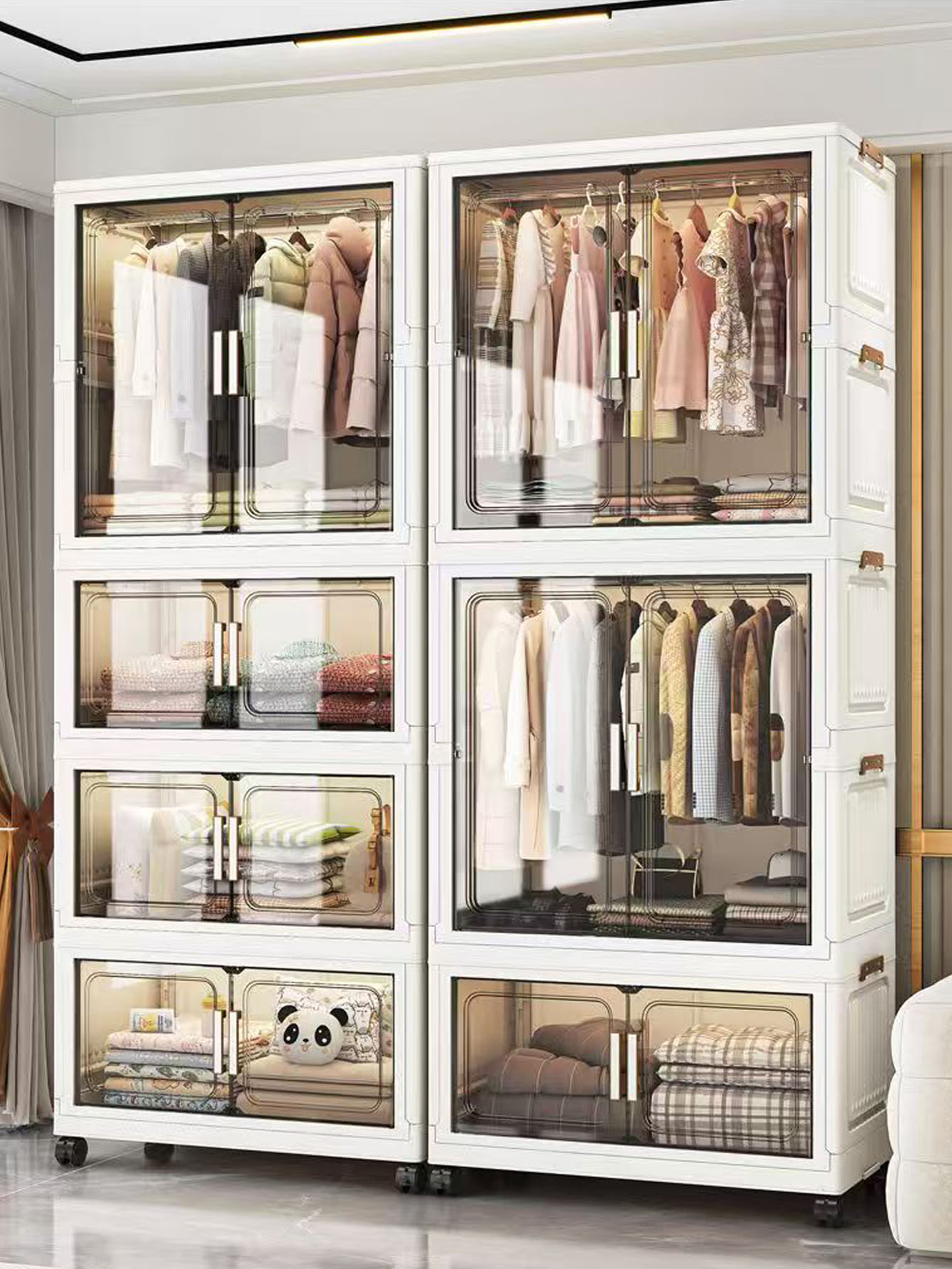 Closet Organizer Baby - Verdikte meerlaagse plastic opbergkast voor thuis,