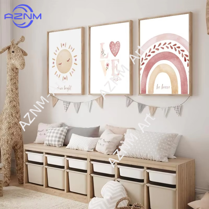 Baby Nursery Wall Art - 1PC/3PCS Stijl Rainbow Series Canvas Schilderij