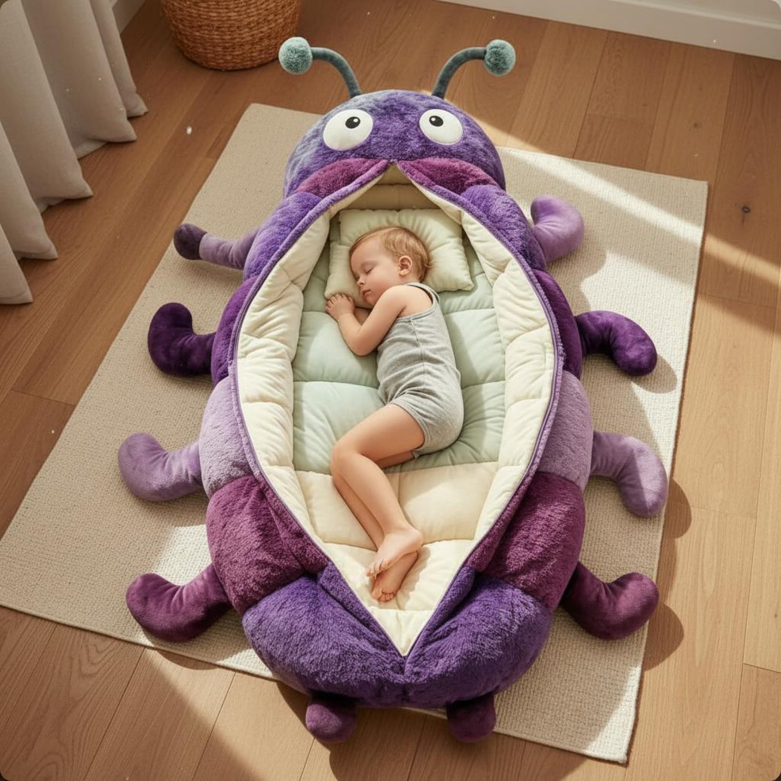 Baby Nursery Bedding - Gesegmenteerde Caterpillar-slaapzak Volledig comfortabel Caterpillar-slaapzak Knuffelende