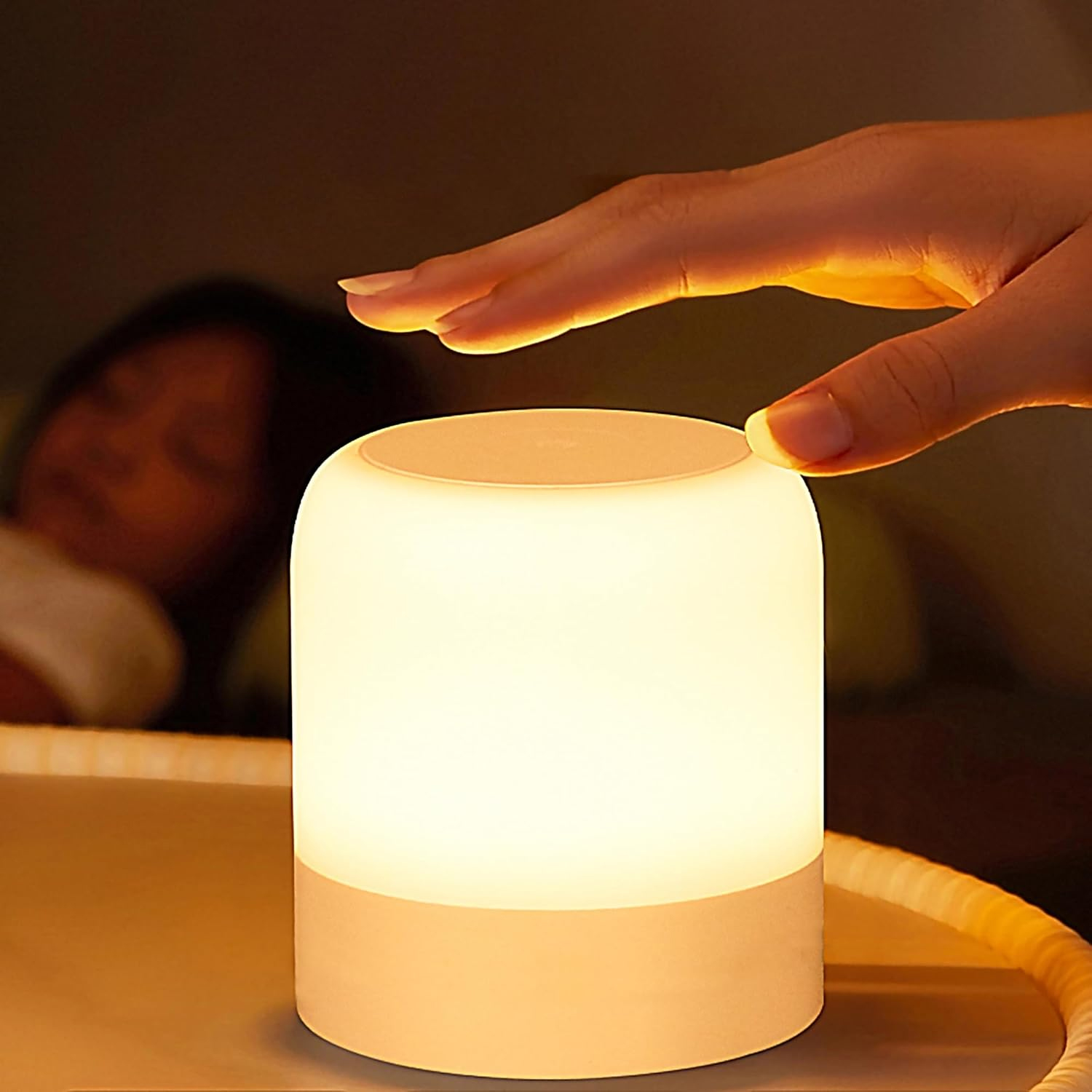 Baby Nursery Equipment - 1pcPortable Baby-nachtlampje, 3 kleuren eierlicht voor