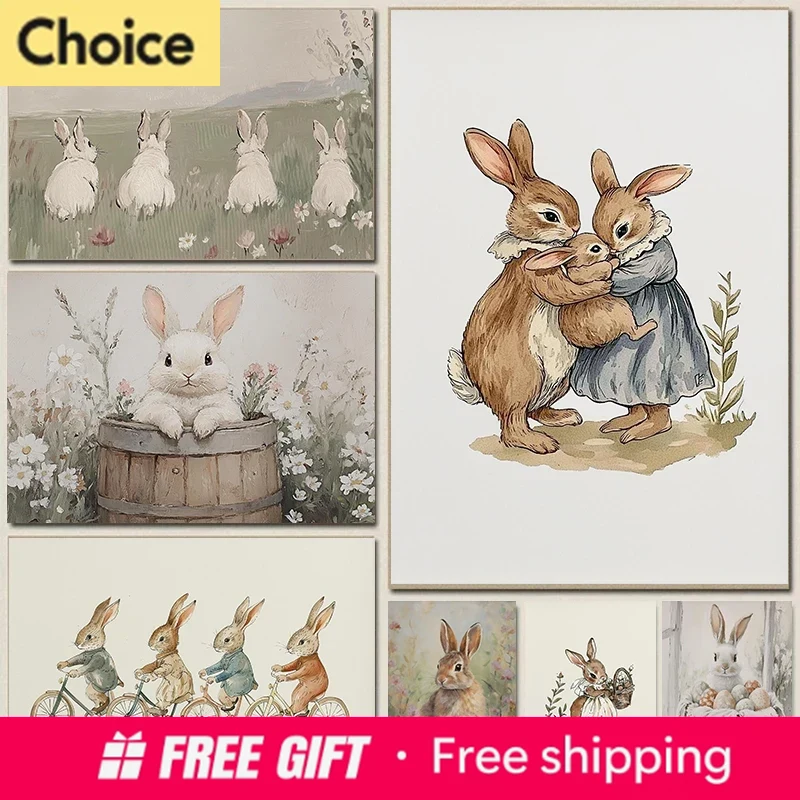 Baby Nursery Home - 2026 frameloze Diamond Cute Baby Rabbit