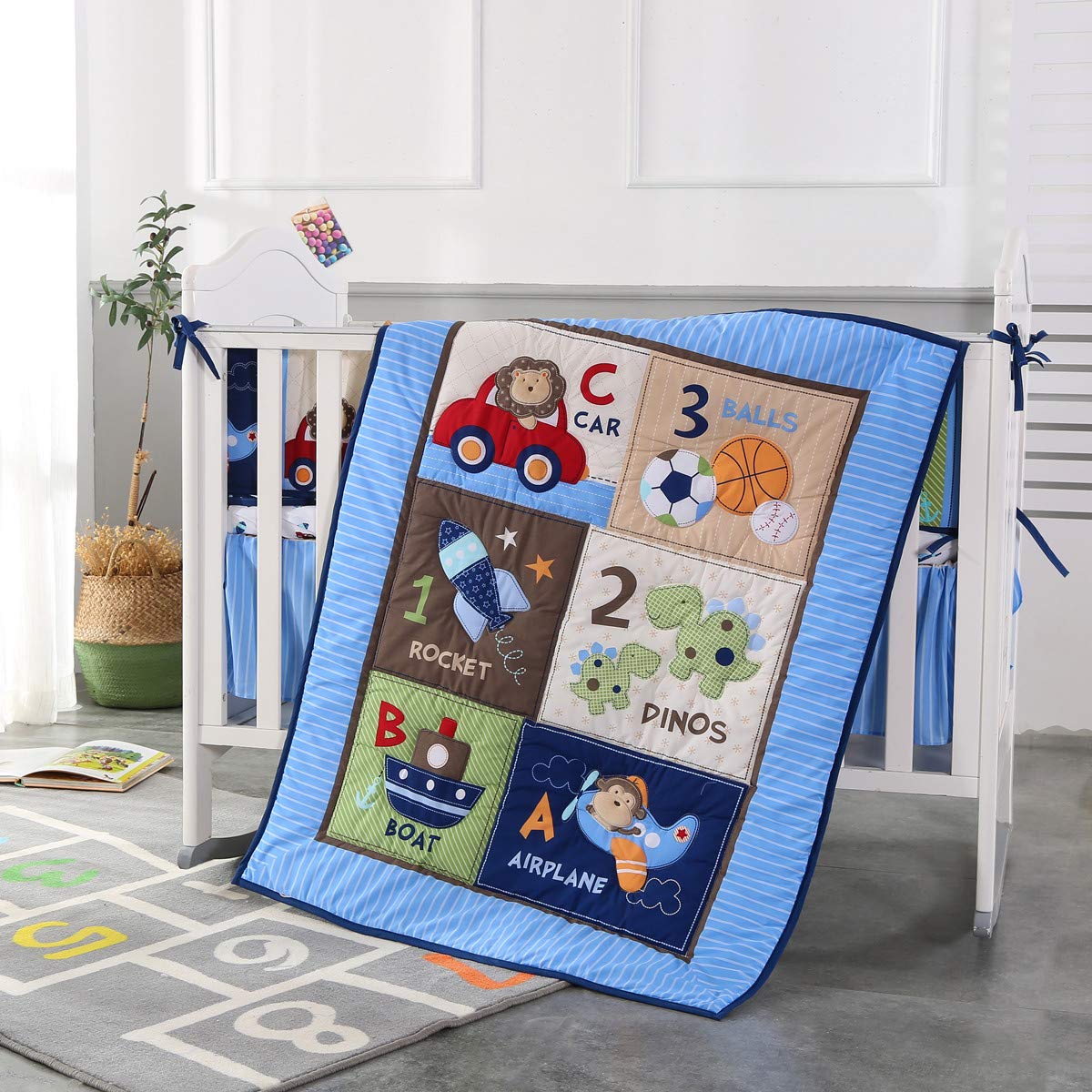 Baby Nursery Bedding - 7 Stuk Wieg Beddengoed Set Baby