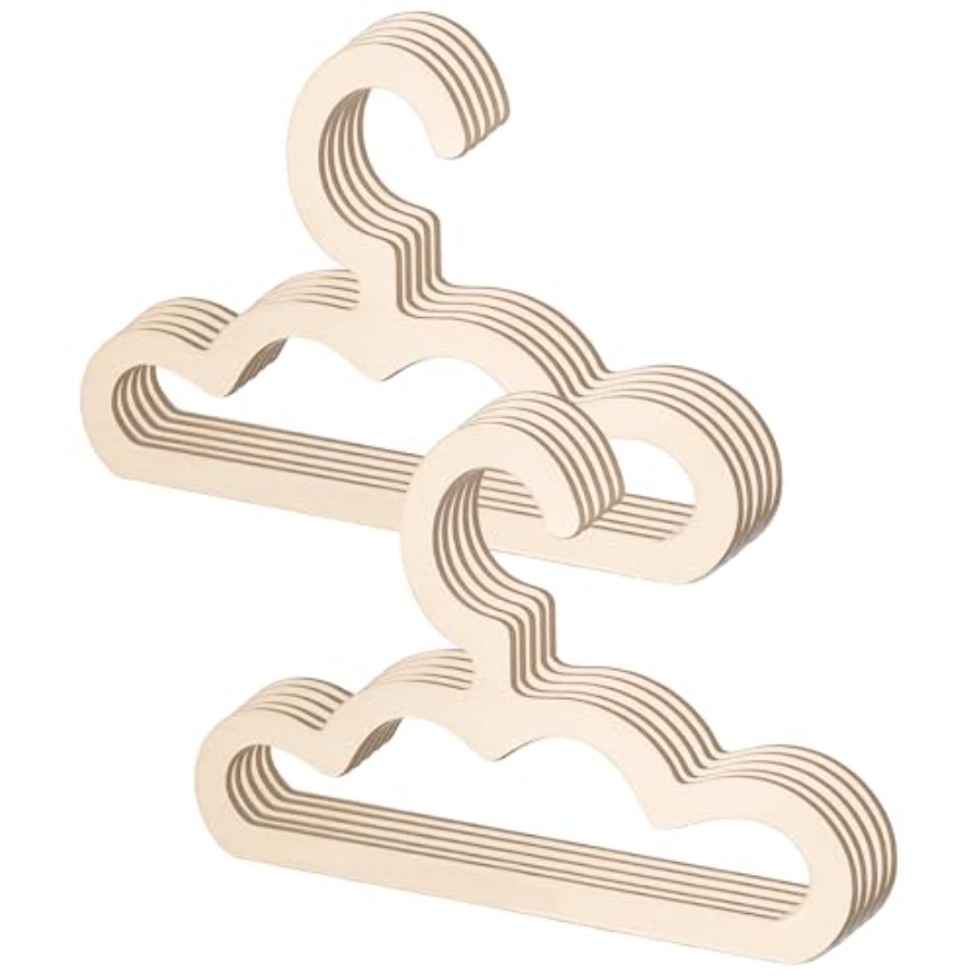 Closet Organizer Baby - 10 stuks houten hangers voor babykast,
