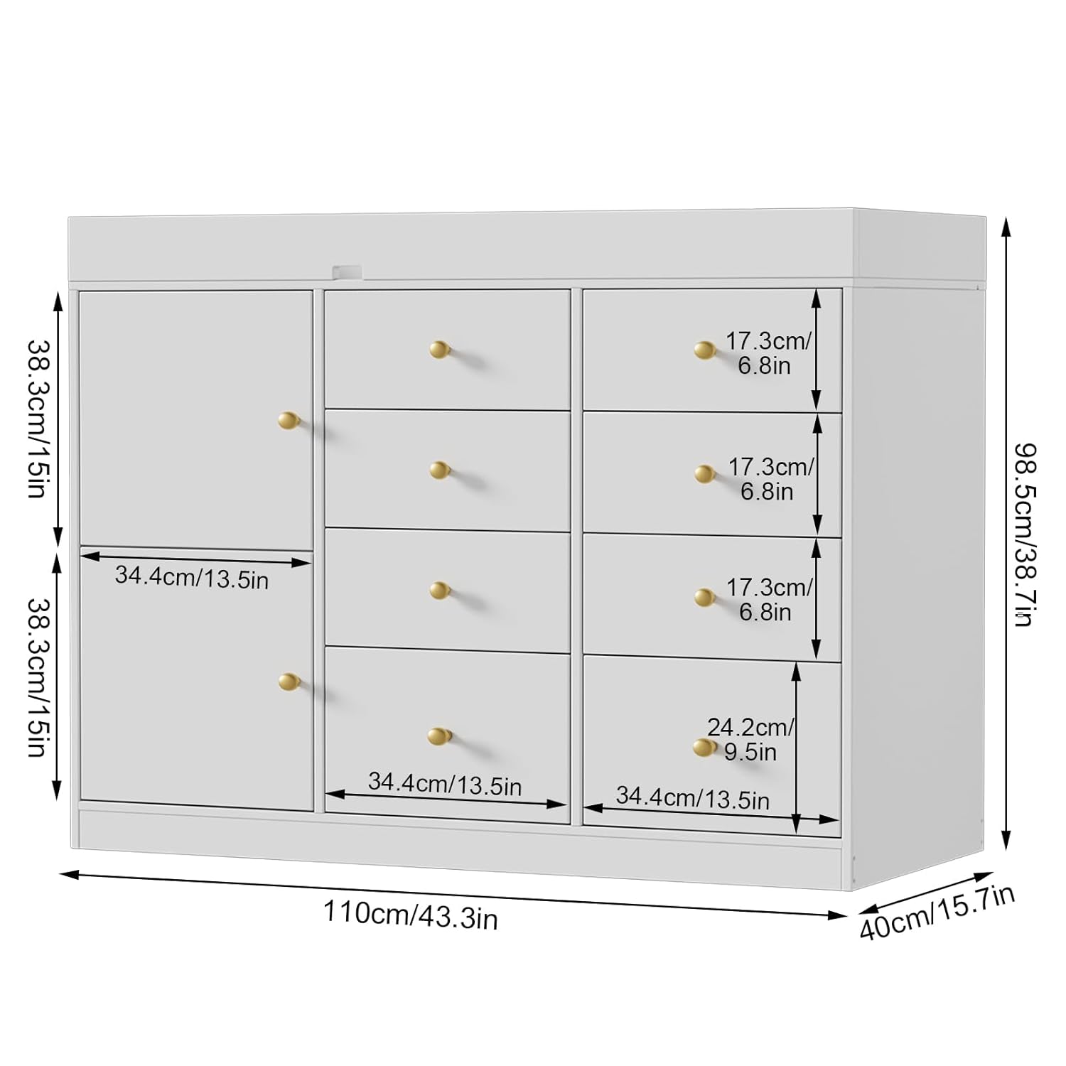 Verschoningstafel met commode, - Baby Nursery Dresser recensie en prijs