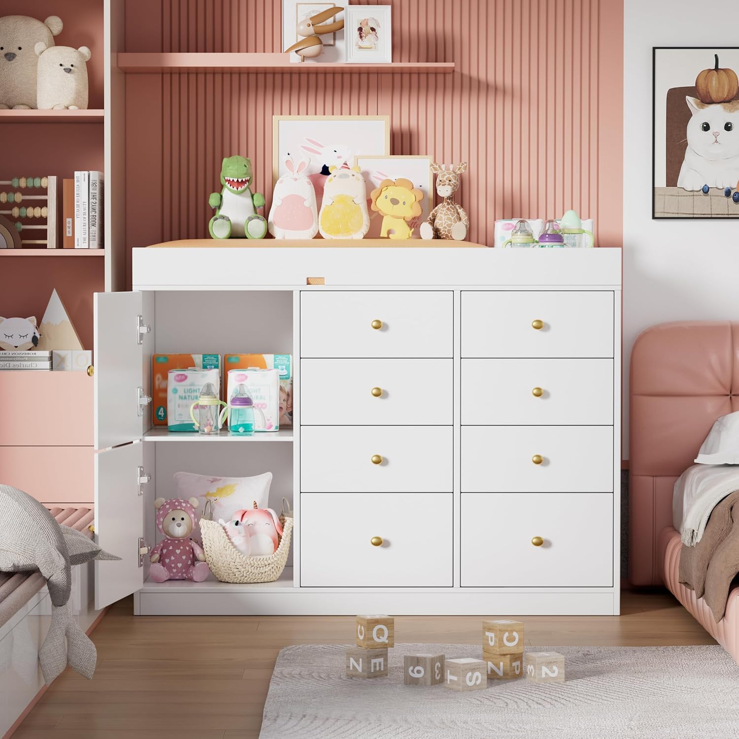 Verschoningstafel met commode, - Baby Nursery Dresser recensie en prijs