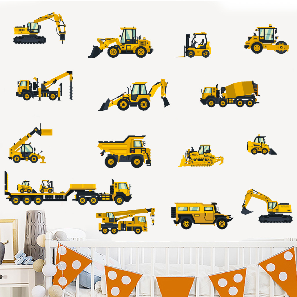 Cartoon graafmachine techniek  - Baby Nursery Wall Decals recensie en prijs