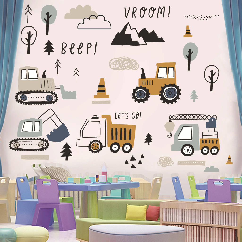 Cartoon graafmachine techniek  - Baby Nursery Wall Decals recensie en prijs