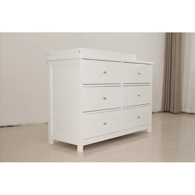 Witte baby opbergkast met 6 la - Baby Nursery Dresser recensie en prijs