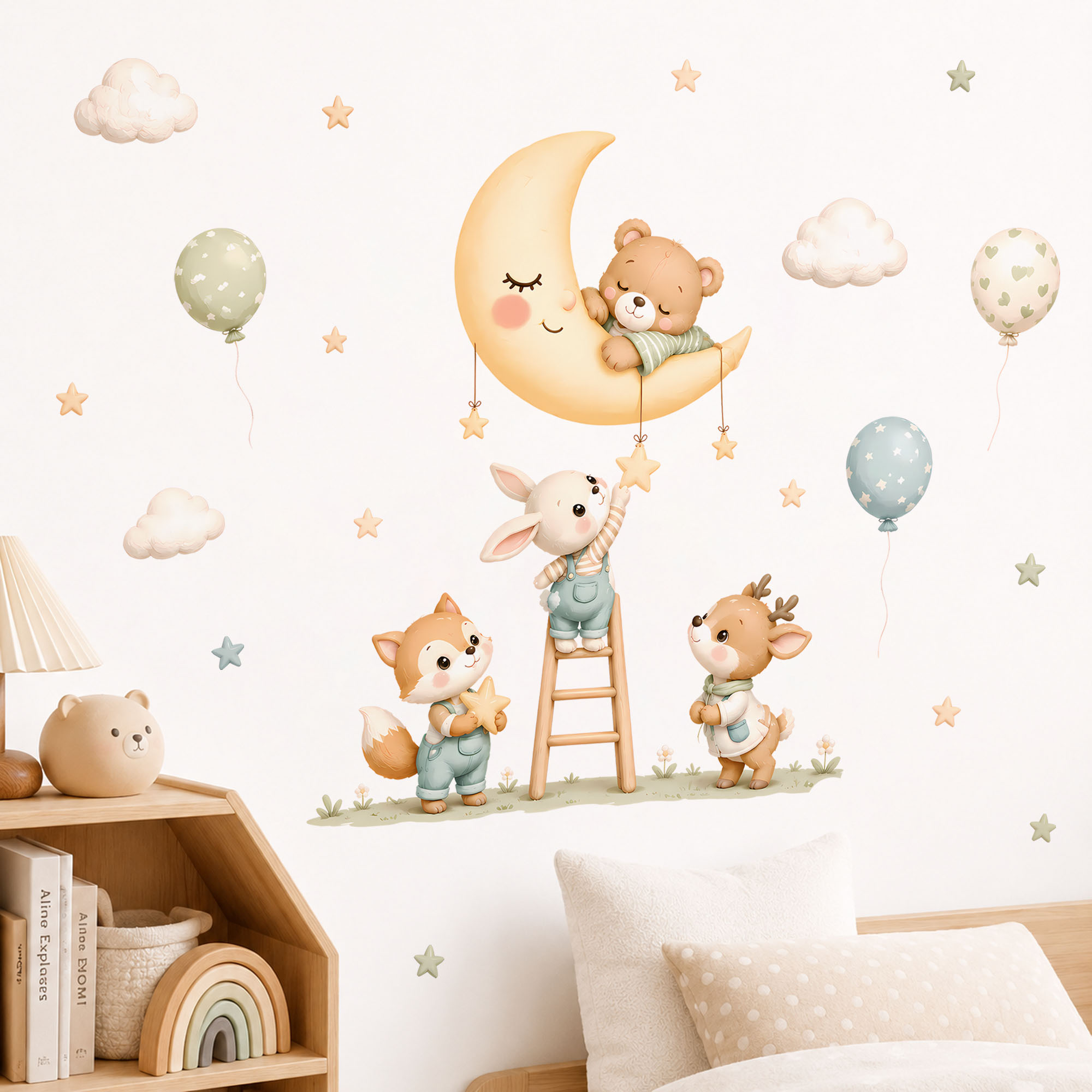 Wandstickers met bosdieren, ve - Baby Nursery Wallpaper recensie en prijs