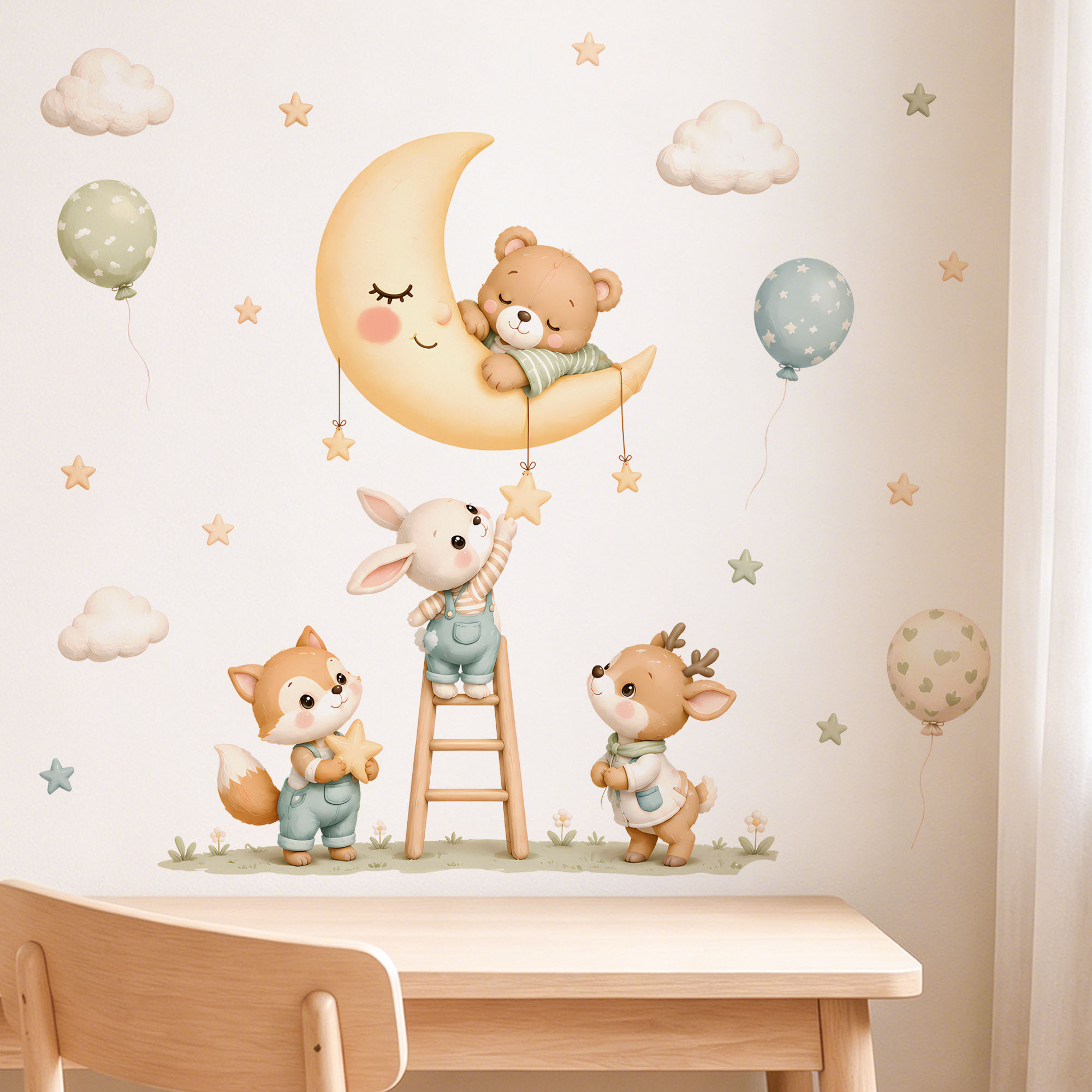 Wandstickers met bosdieren, ve - Baby Nursery Wallpaper recensie en prijs