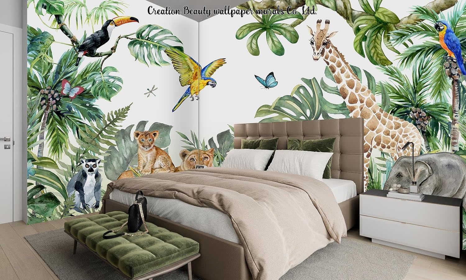 Aquarel Dieren Jungle Behang v - Baby Nursery Water recensie en prijs