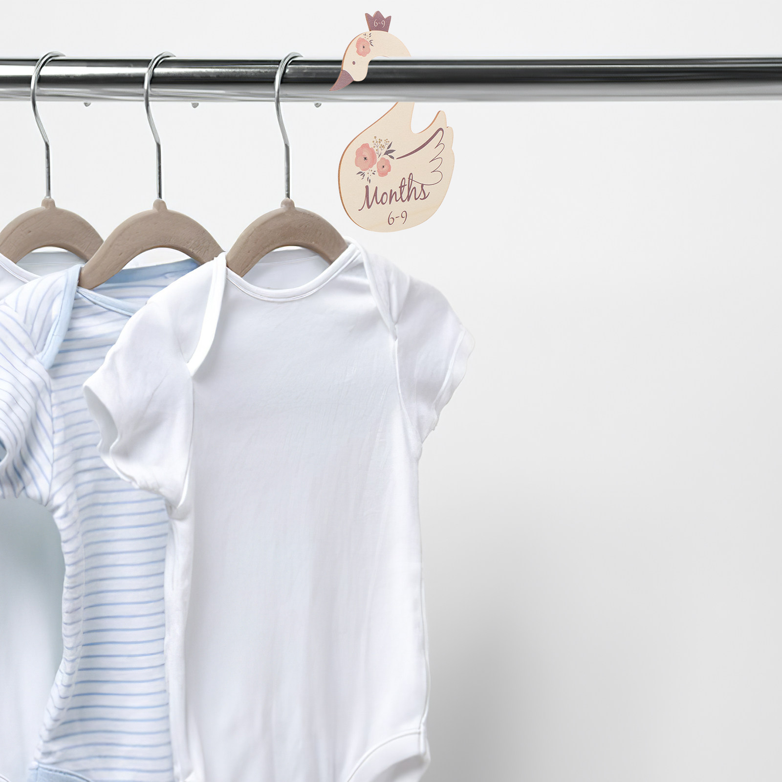 7-delige houten zwaan kastverd - Closet Organizer Baby recensie en prijs