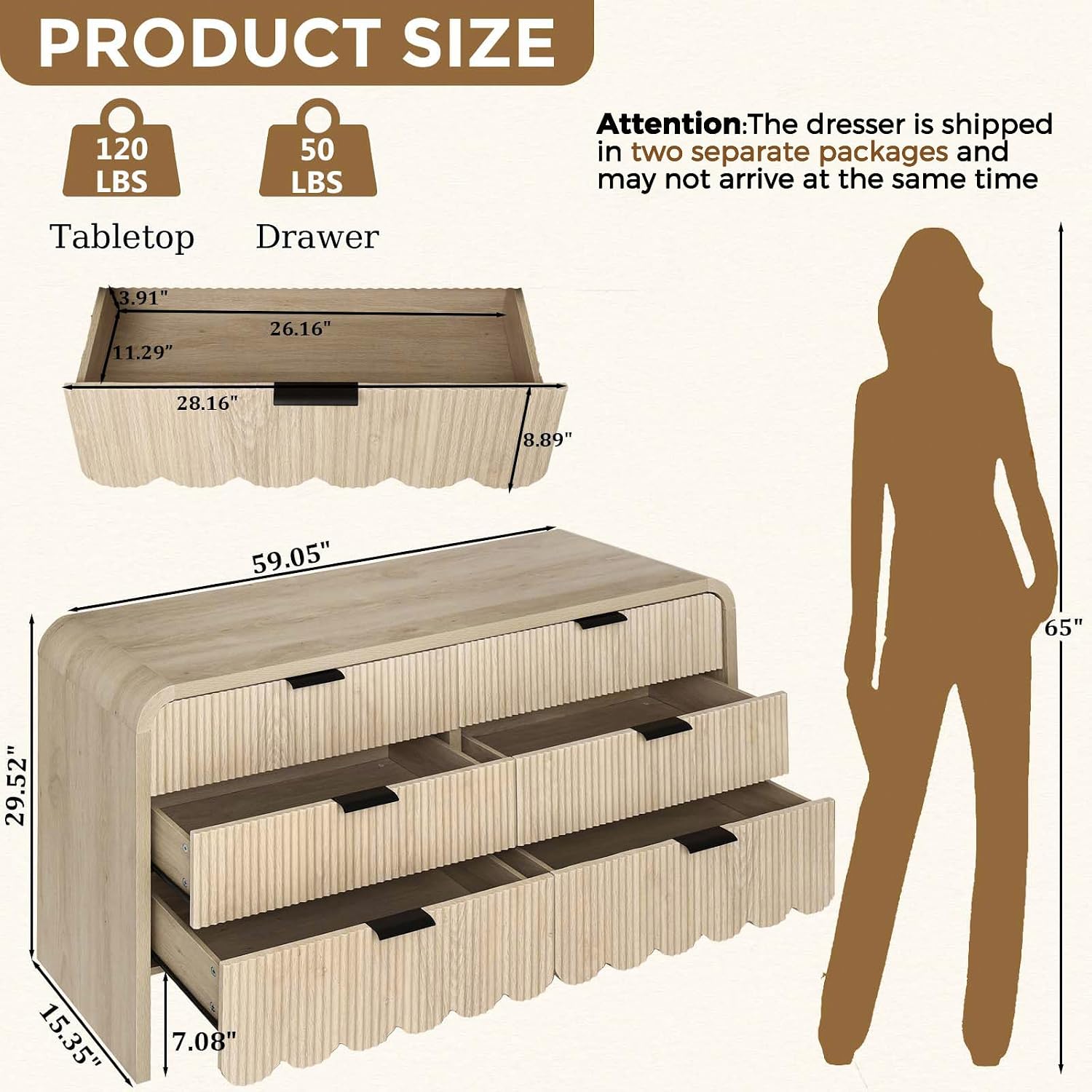 Houten 6-ladenkast kinderkamer - Baby Nursery Dresser recensie en prijs
