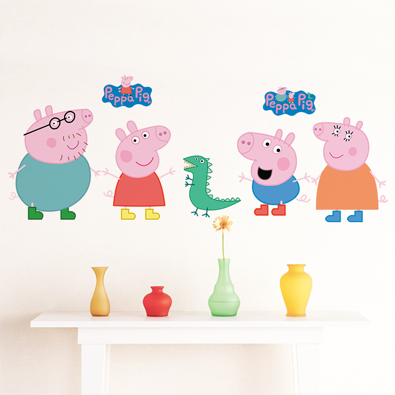 Cartoon Peppa Pig muurstickers - Baby Nursery Wall Decals recensie en prijs