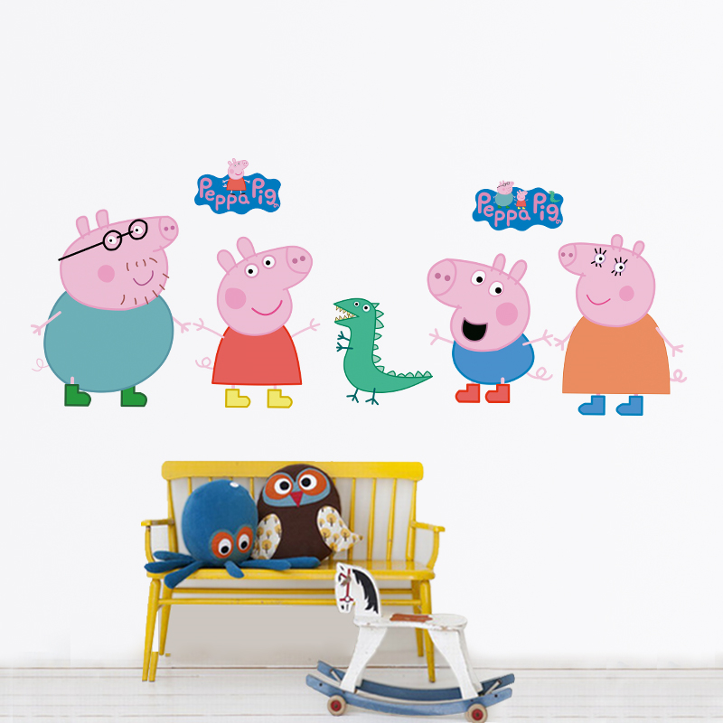 Cartoon Peppa Pig muurstickers - Baby Nursery Wall Decals recensie en prijs