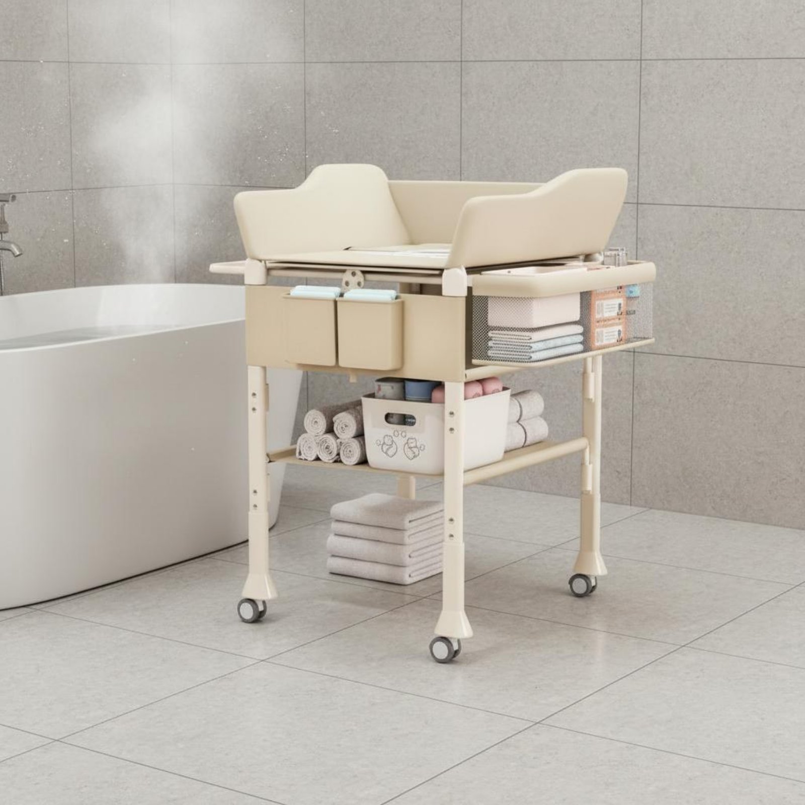 Babybad en verschoningskussen  - Baby Nursery Table recensie en prijs