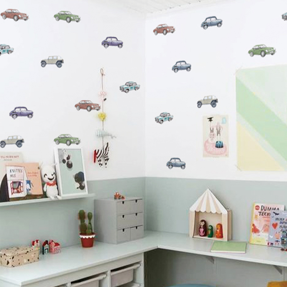 Cartoon Kids Transport Auto Vr - Baby Nursery Wallpaper recensie en prijs