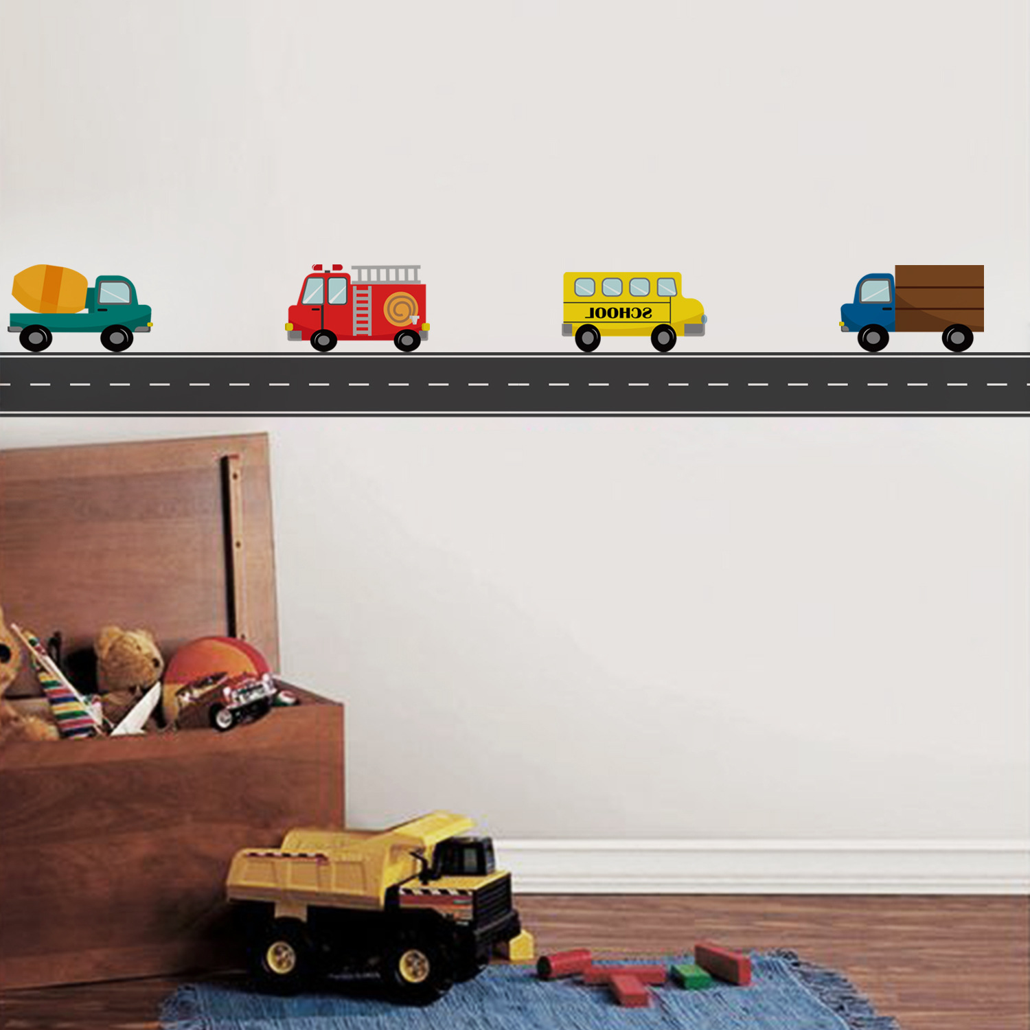 Cartoon Kids Transport Auto Vr - Baby Nursery Wallpaper recensie en prijs