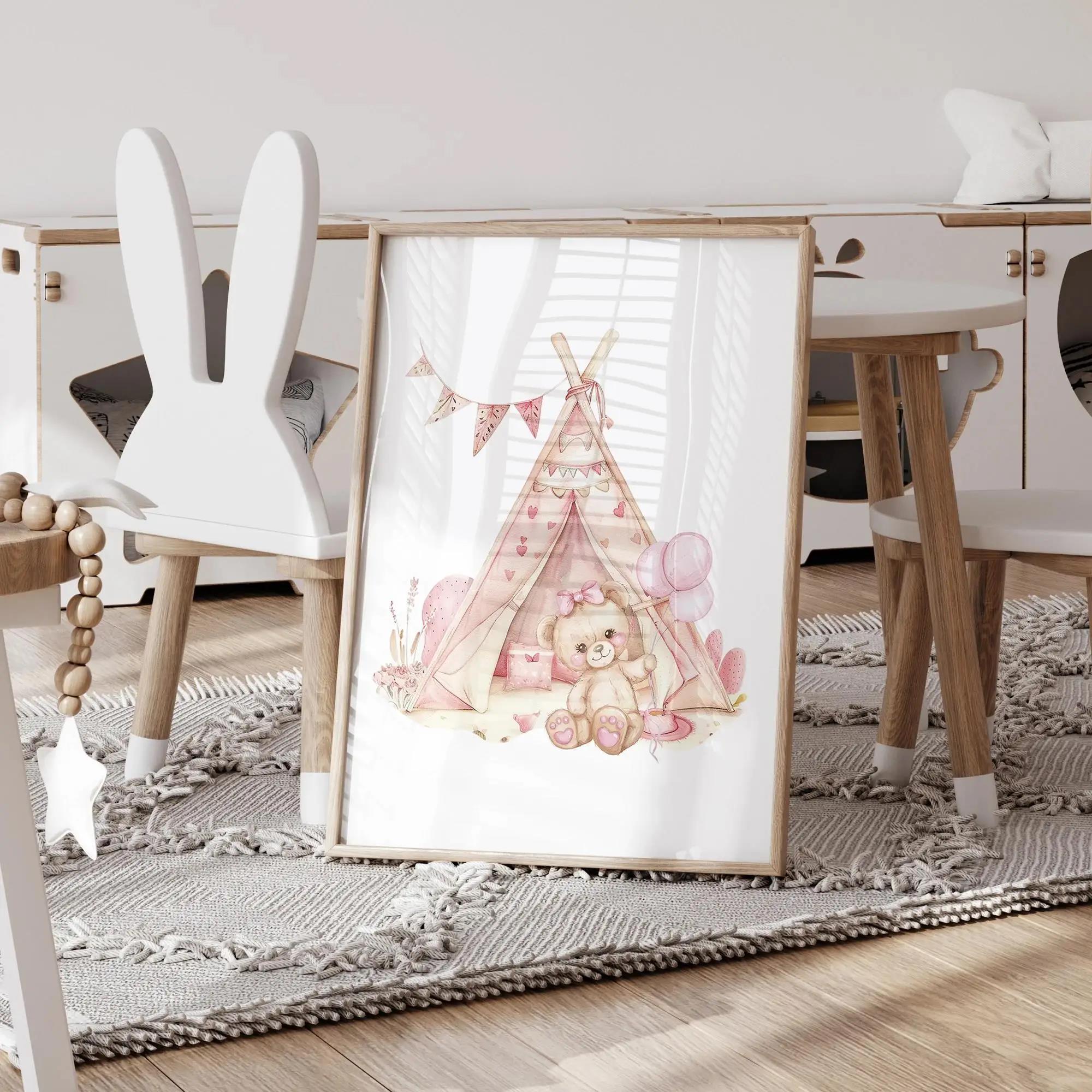 Roze Droom Beer Carrousel Tent - Baby Nursery Prints recensie en prijs
