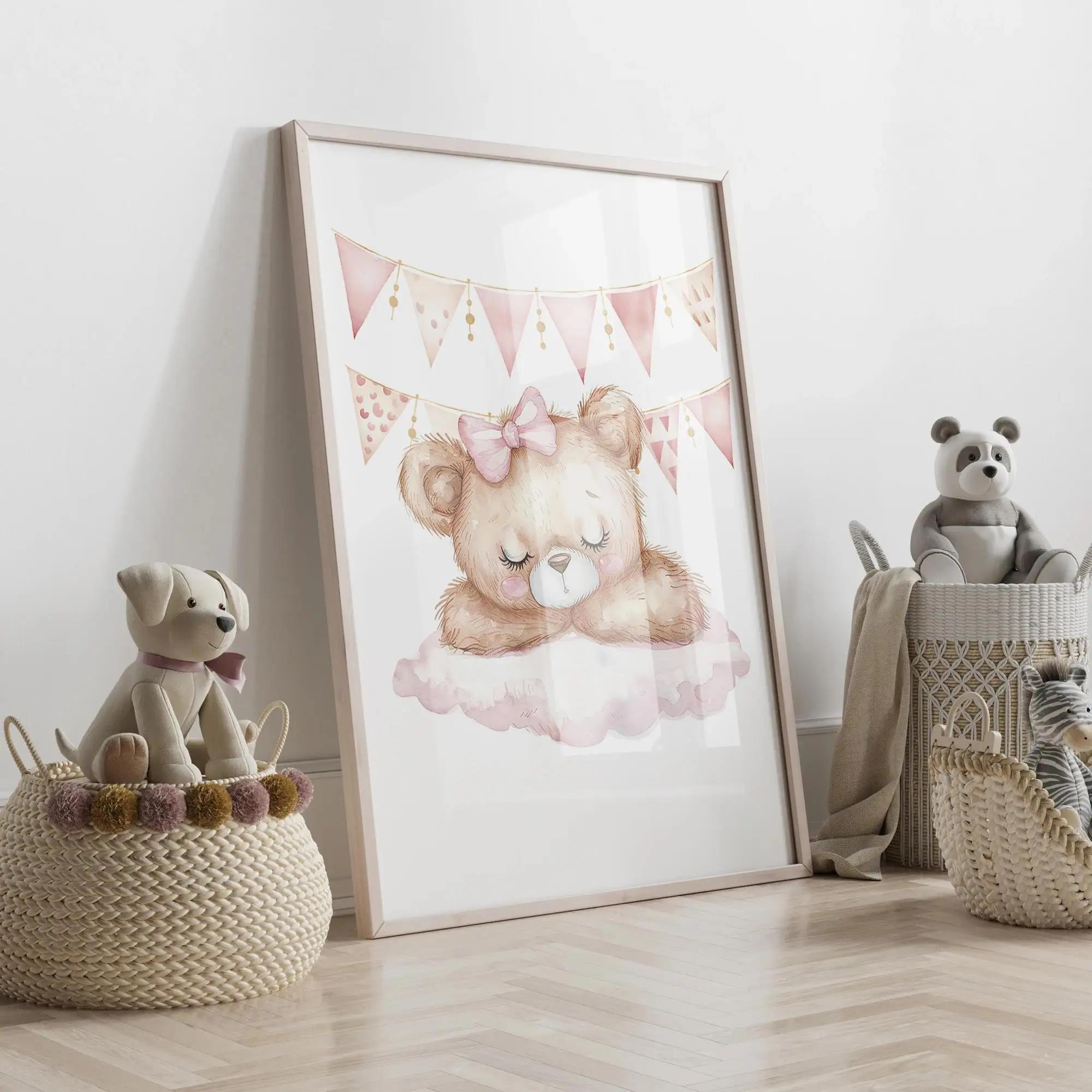 Roze Droom Beer Carrousel Tent - Baby Nursery Prints recensie en prijs