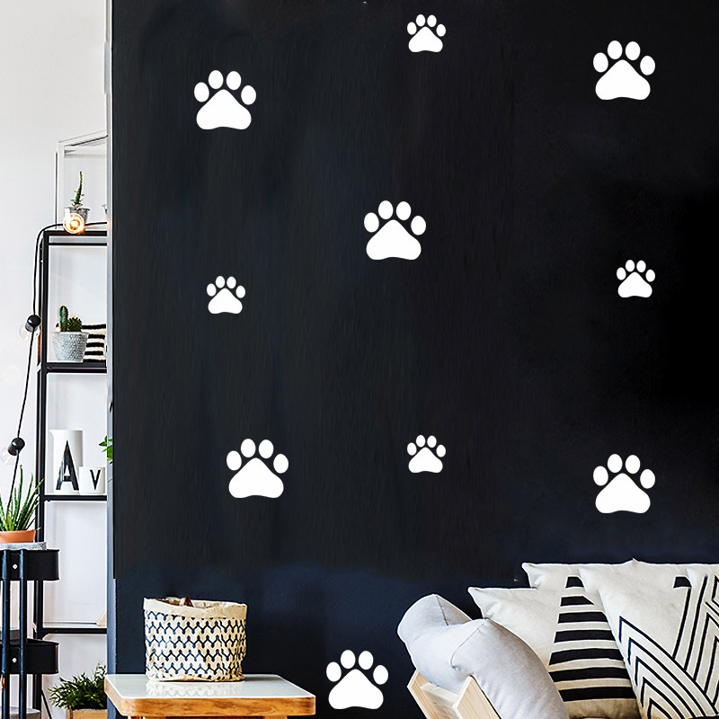 Cartoon Hond Kat Lopen Poot Mu - Baby Nursery Wall Decals recensie en prijs