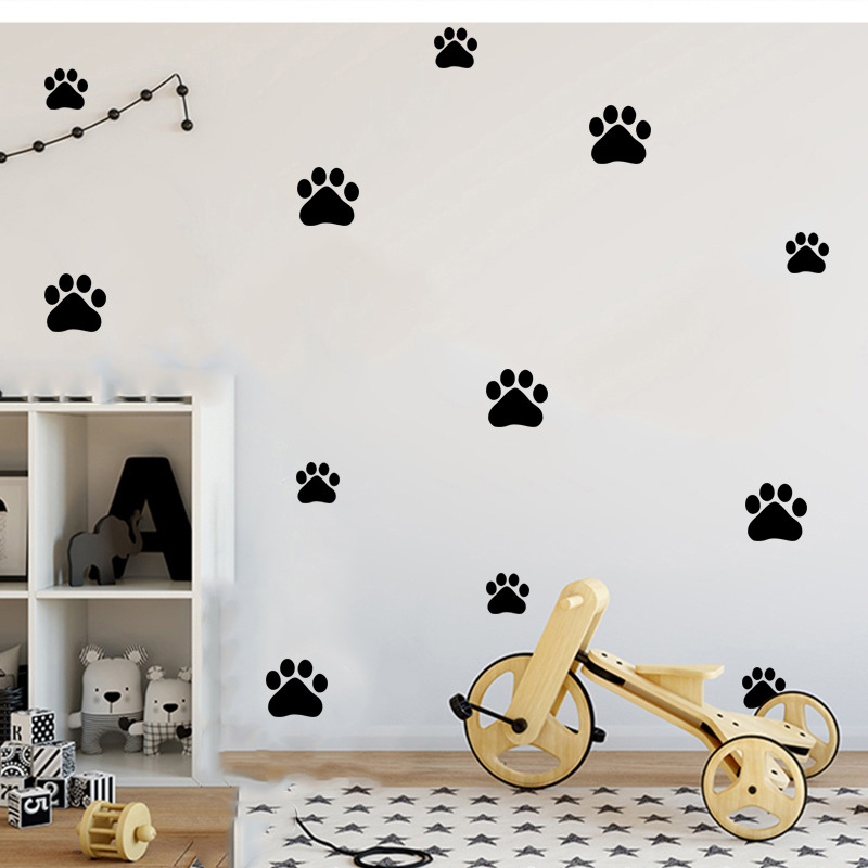 Cartoon Hond Kat Lopen Poot Mu - Baby Nursery Wall Decals recensie en prijs