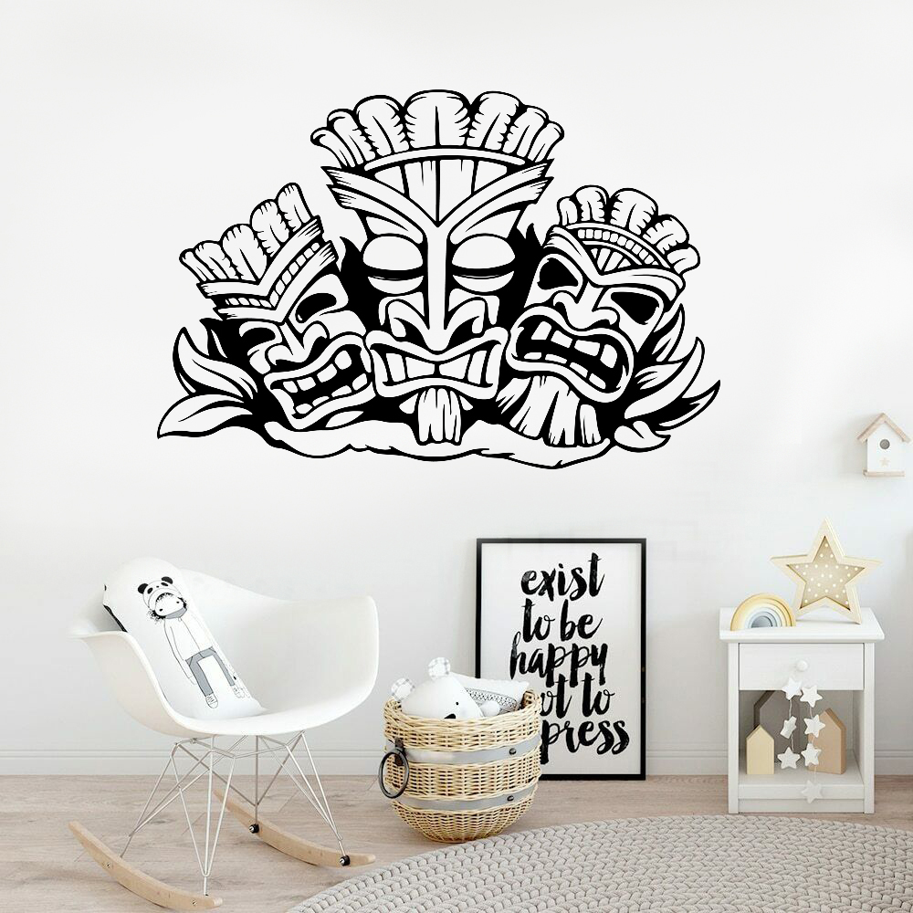 Hawaiian Totem Muursticker Alo - Baby Nursery Wallpaper recensie en prijs