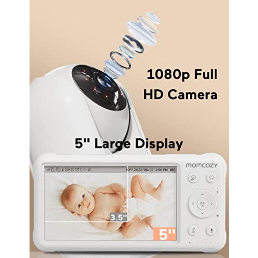 Video-babyfoon, 1080P 5 HD-bab - Baby Nursery Videos recensie en prijs