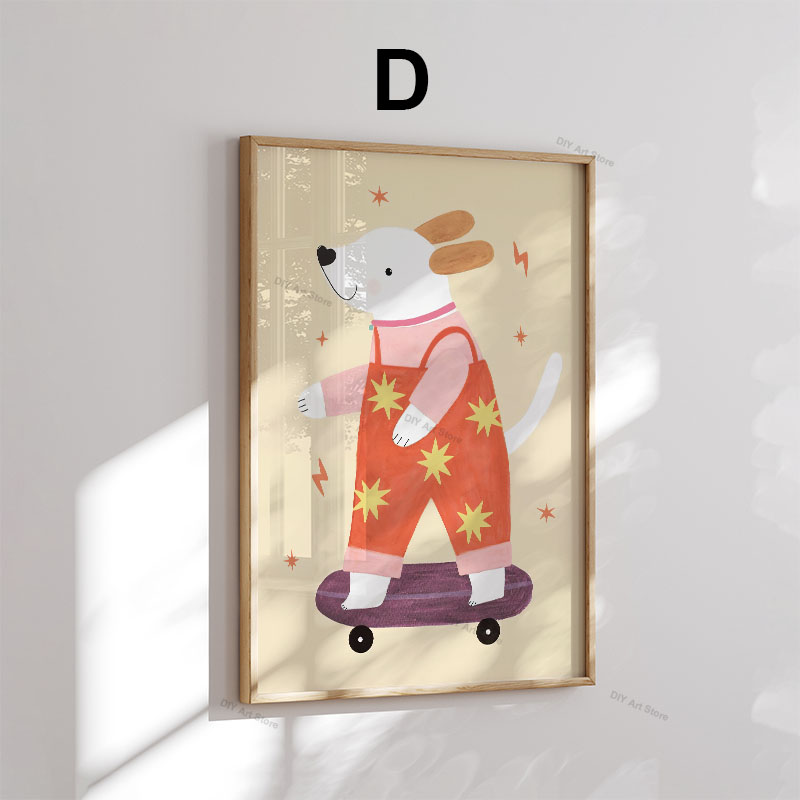 Grappige cartoon dieren kinder - Baby Nursery Paintings recensie en prijs