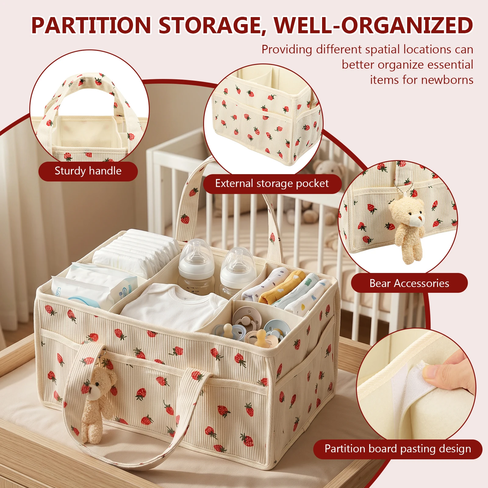 Opbergmand voor luiers en luie - Baby Nursery Equipment recensie en prijs