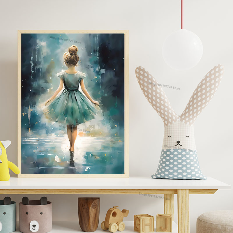 Aquarel Ballet Meisje Schoenen - Baby Nursery Paintings recensie en prijs