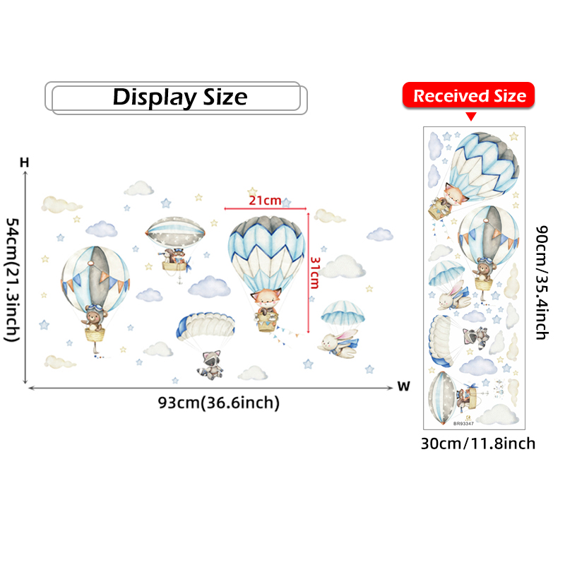 Cartoon Schattige Dieren Lucht - Baby Nursery Wallpaper recensie en prijs