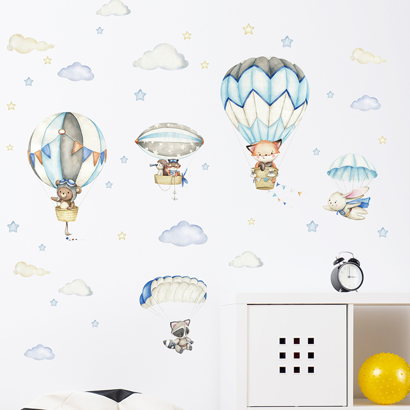 Cartoon Schattige Dieren Lucht - Baby Nursery Wallpaper recensie en prijs