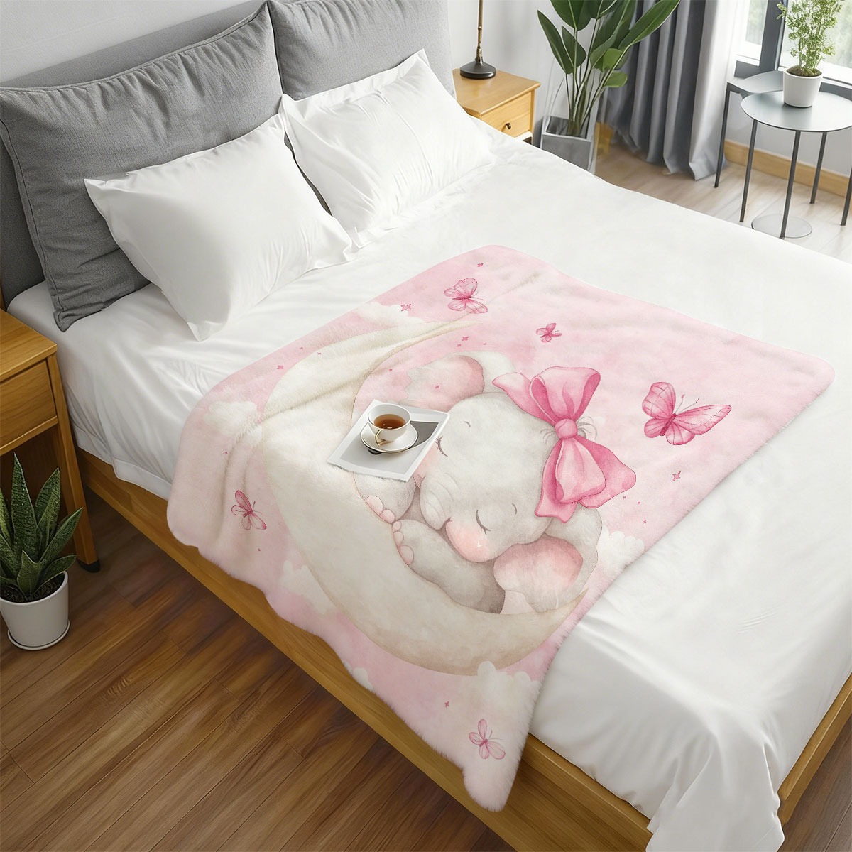 Pluche Baby Olifant Maan Deken - Baby Nursery Bedding recensie en prijs