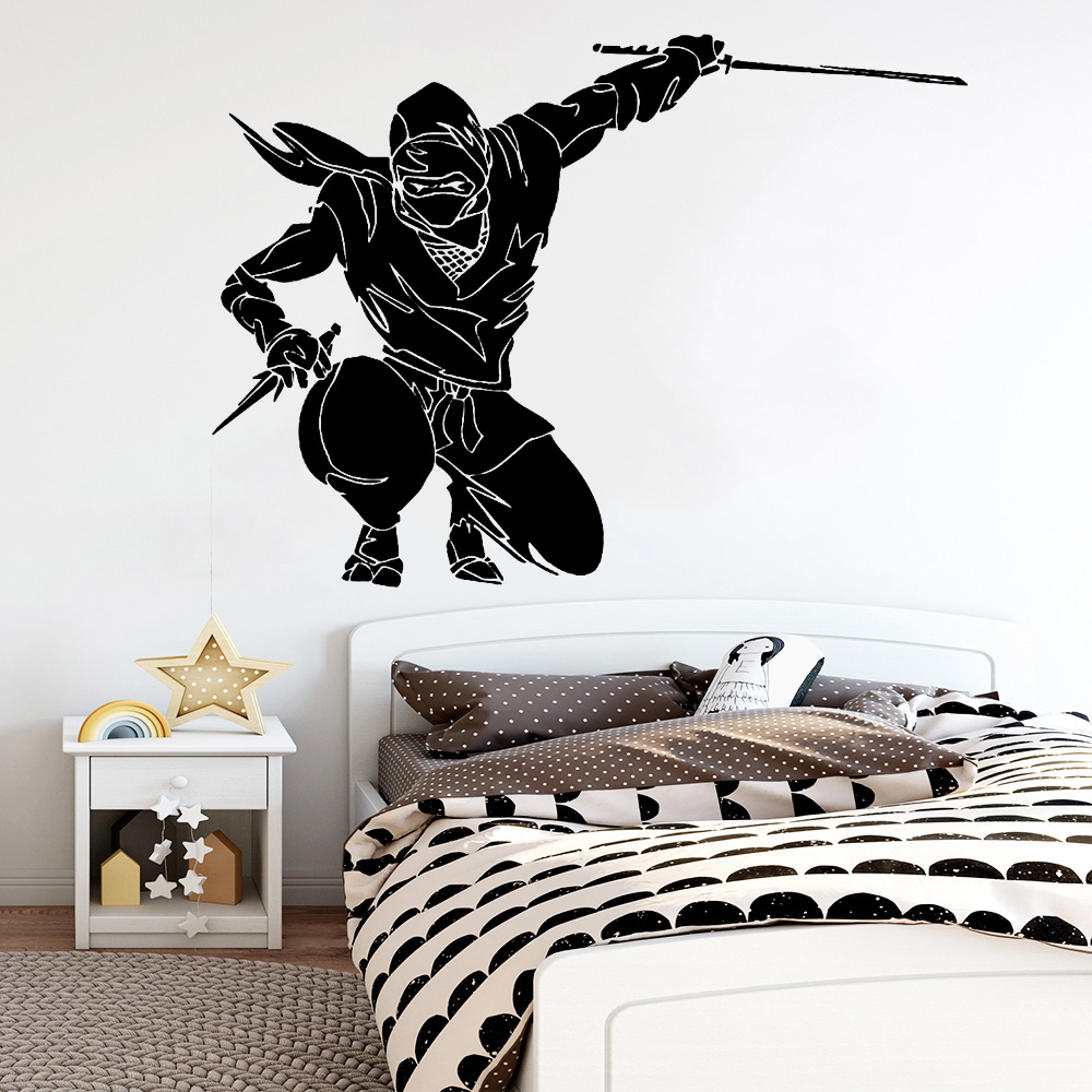 Ninja Muurtattoo Japanse Warri - Baby Nursery Wallpaper recensie en prijs
