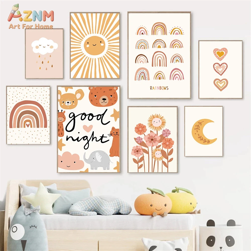AZNM Boho schattig zonnebloem  - Baby Nursery Prints recensie en prijs