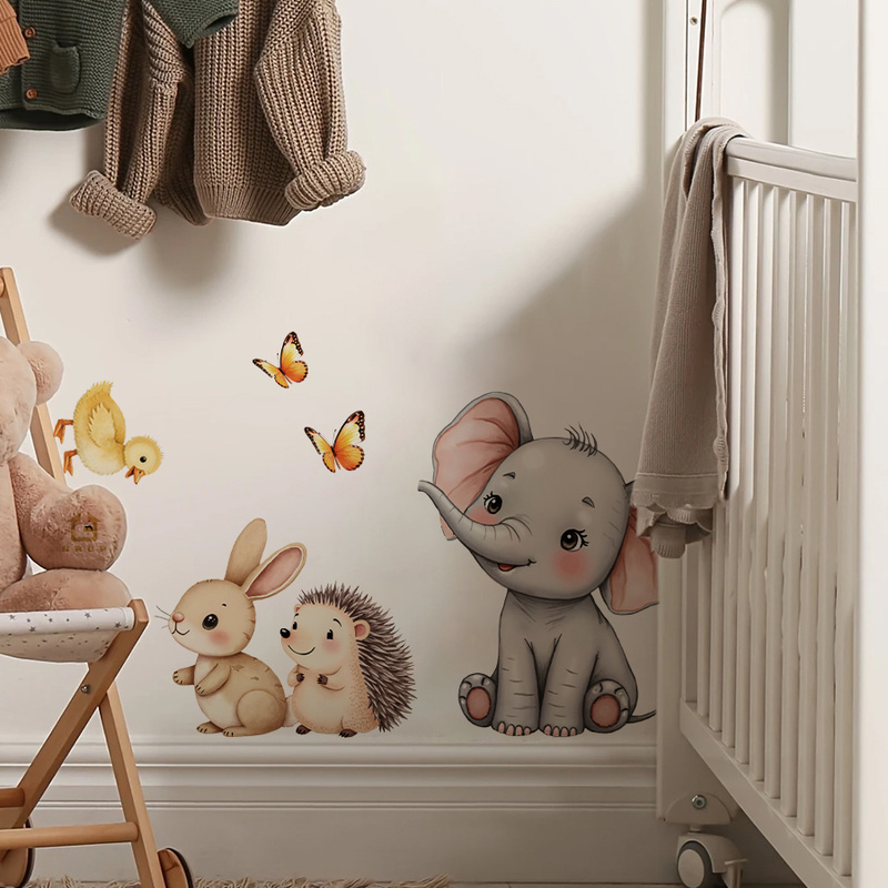 Cartoon dier muursticker - oli - Baby Nursery Wallpaper recensie en prijs