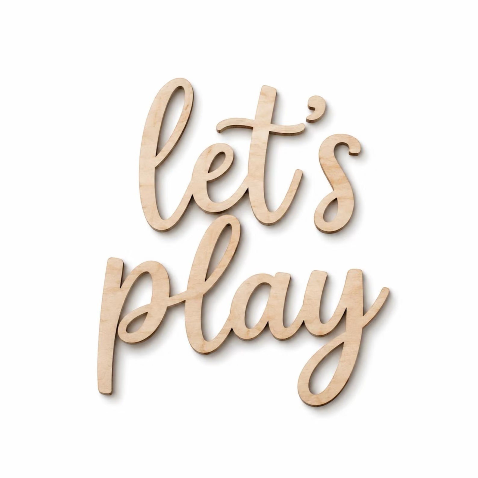 Laten we spelen houten wandbor - Baby Nursery Wall Art recensie en prijs