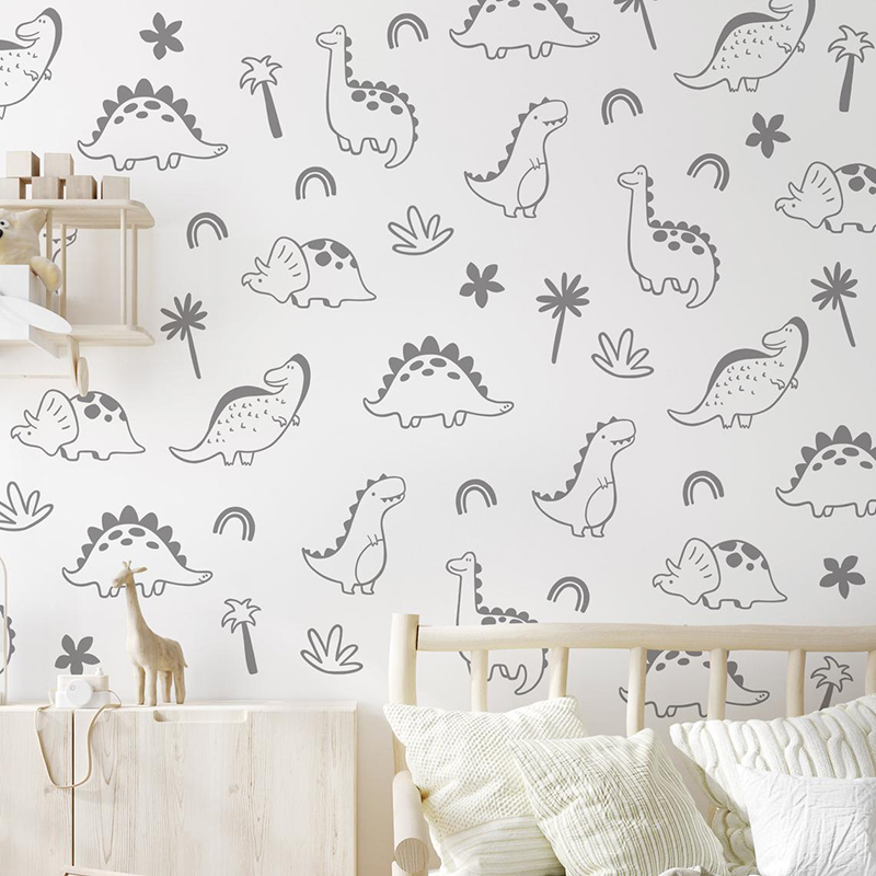 Geometrische dinosaurus boom r - Baby Nursery Wallpaper recensie en prijs