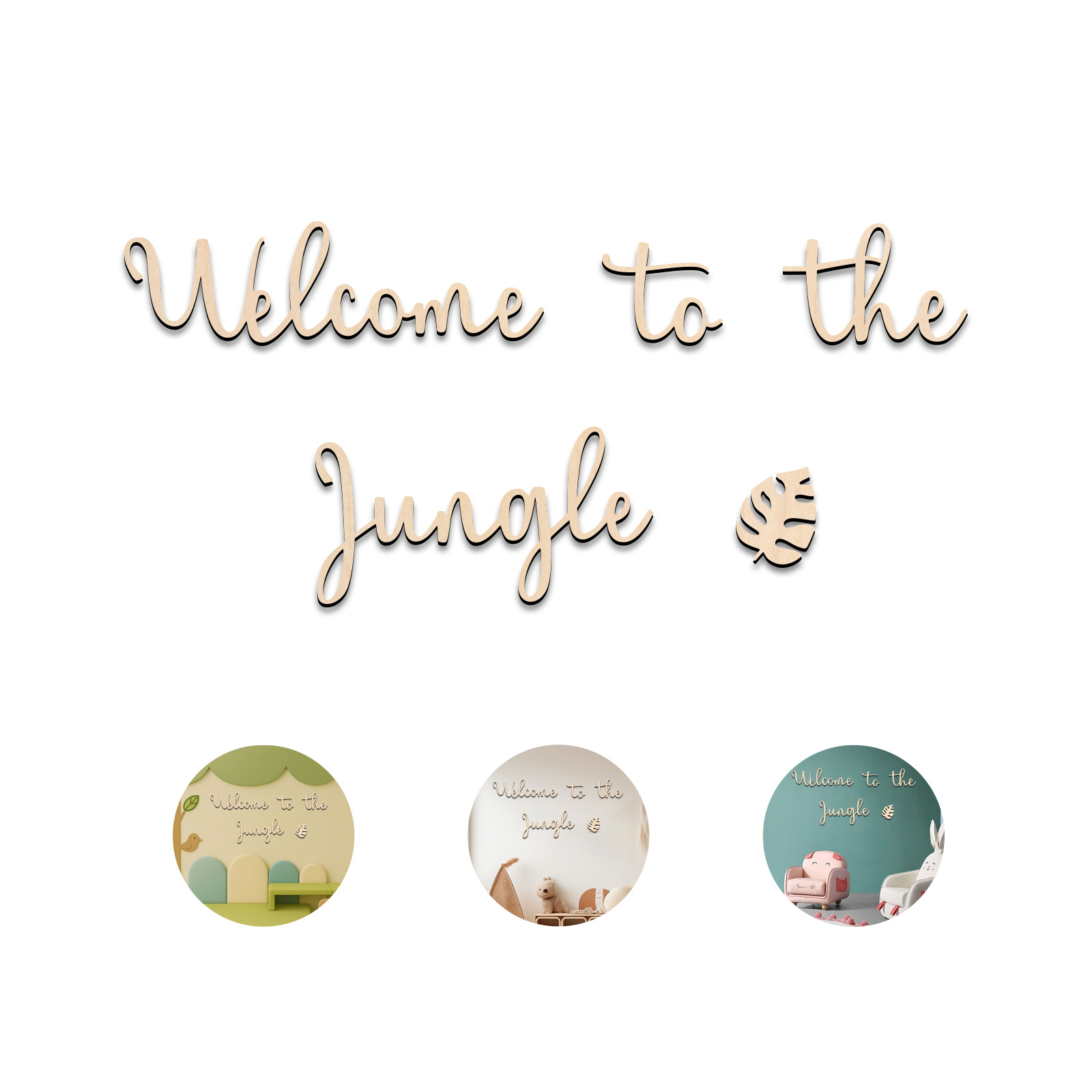 Welkom bij de Jungle houten bo - Baby Nursery Home recensie en prijs