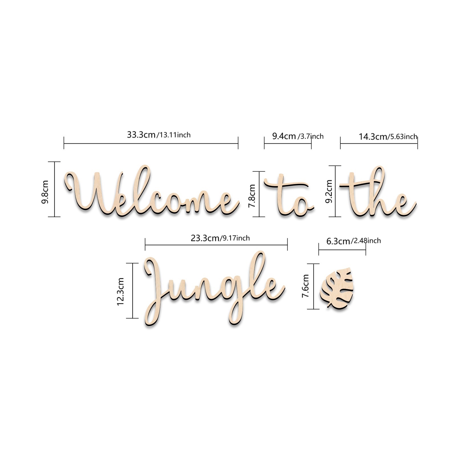 Welkom bij de Jungle houten bo - Baby Nursery Home recensie en prijs