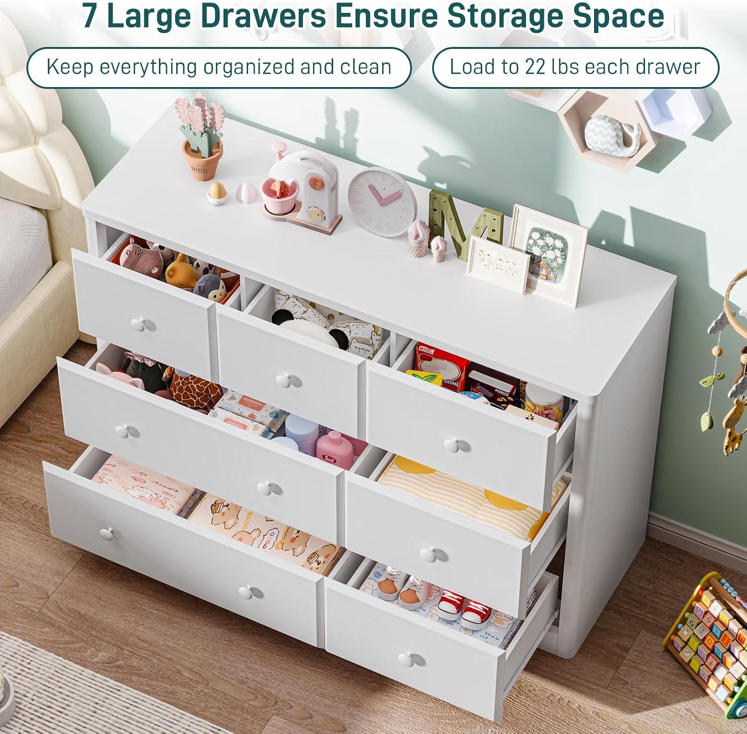 Kledingkast met 7 laden, kinde - Baby Nursery Dresser recensie en prijs